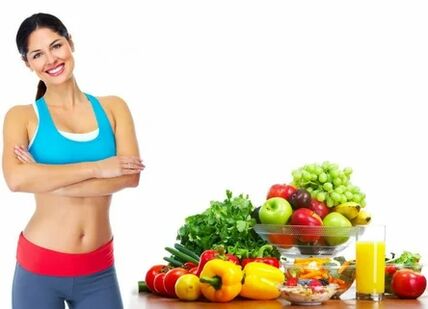 Productos útiles y niña deportiva
