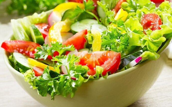 ensalada de verduras para bajar de peso