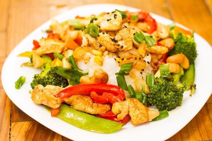 filete de pollo con verduras para adelgazar