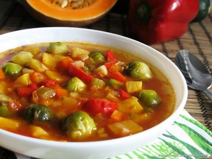 sopa de verduras para bajar de peso